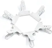 KAGYOKU Backdrop Spring Clamps 6 Pack Large Heavy Duty Photography Backdrop 4" Clips for Background Backdrops Stand, Woodworking, Home Improvement (White)