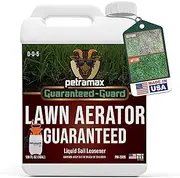 PETRAMAX Liquid Lawn Aerator 0-0-5, Liquid Aeration for Lawn, Grass Aerator & Soil Conditioner - Lawn Aerator Tool, Core Aerator & Lawn Aerator Machine Alternatives - Liquid Lawn Fertilizer - 1 Gallon