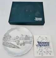 Handmade Aluminum Wendell August Forge-Coaster/Small Dish-Amish Horse &Buggy-NIB