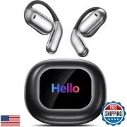 AI Language Translation Earbuds, OWS LCD Touchscreen Real-Time Translator for