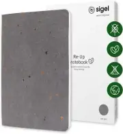 SIGEL RU105 Notebook Re-Up, lined, 100 gm, approx. A5, dark grey, softcover, 1