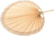 VICASKY Woven Fans, Handmade Cooling Fan Summer Handheld Fan Weaving Handheld Rattan Decoration Raffia Hand Fans for Wedding Party Summer Cooling Supplies