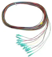 50/125um/900um OM3 Laser Optimized 10G LC/PC Color Coded Pigtails, 3 Meters (...