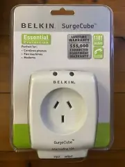 Belkin SurgeCube Essential Protection for Cordless Phones, Faxes, Modems-Sealed