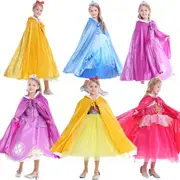 Costume Bay Girls Velvet Cloak Hooded Cape Princess Elsa Aurora Costume Book Week Halloween Sleepig Beauty