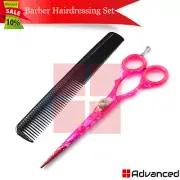 Professional Barber Haircutting Scissors Salon Shear Styling With Beauty Comb