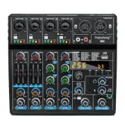 M6 6 channel DJ mixer Portable Bluetooth MP3 Sound Mixing Console Built-in 25...