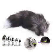 Games Plush Tail with Sexy Detachable Metal Plugs for Couples Cosplay New