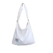 2PCS 12L Women Large Canvas Handbag Shoulder Bag Tote Ladies Girl School Travel Bag WHITE COLOR