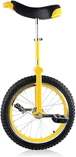 Kid's Unicycle for 9-15 Year Old Child/Boys/Girls, Adult's Unicycle for Men/Women/Big Kids, Best Birthday Gift, 16"/18"/20"/24" Wheel, Yellow (Color : Yellow, Size : 24") Durable TDF