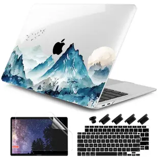 新款蘋果筆電保護殼 適用於MacBook Air Pro 11 12 13 14 15 16英寸水晶塑膠硬殼