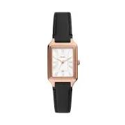Fossil Raquel Three-Hand Date Black LiteHide Leather Watch ES5310