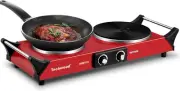 1800W Portable Electric Double Burner Hot Plate Cooking Cooktop Stove For Home