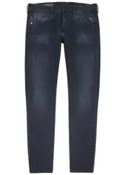 Replay Anbass Hyperflex Slim-leg Jeans - Dark Blue - W36 W36