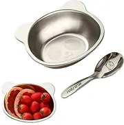 Stainless Steel Bowls for Kids,Scalding-Resistant Small Bowls 450ml - Feeding Serving Camping Plates, Stainless Steel Plates for Kids