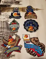 Championship EMBROIDERED lot of 6 PATCHES martial arts TAE KWON-DO 2015-16-17