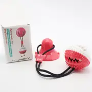 Interactive Suction Cup Dog Toy – Treat Dispensing Chew Toy w Bell - Dental Care & Puzzle Tug Toy