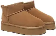 [UGG AUSTRALIAN SHEPHERD] Mini Ankle Thick Bottom Platform Heels Ugg Boots Ronnie