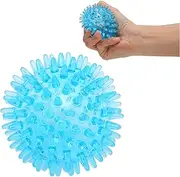Spiky Ball Hollow Soft Transparent Strength Recovery Exercise Stress Relief Massage Ball for Hand Wrist Foot, Back, Muscles,Spiky Roller Sensory Toys Deep Tissue Trigger (6CM)
