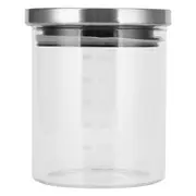 Food Storage Container with Stainless Steel Lid and Graduation Line Kitchen Sealed Jar for Home