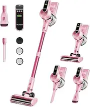 Trucozie Cordless Vacuum Cleaner, 40Kpa, 45 Minutes, Home Vacuum Cleaner, Lightweight 8 in 1 Vacuum Cleaner with Powerful Suction, Cordless Anti-Tangle Vacuum Cleaner for Carpets, Tiles, P