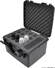ProX XM-1216MIC UltronX Watertight Hard Microphone Case Holds 16 Handheld Mics