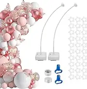 Balloon Column Stand Kit 8.2ft Reusable Balloon Post Holder Set Free Bending Balloon Arch Kit with Base and Balloon Clips Flexible Balloon Tower Pillar for Birthday Wedding Party