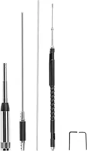 [Bingfu] High Gain 52.76inch Mobile Ham Radio Antenna 29/50/144/430MHz Quad-Band UHF VHF Stainless Steel Anti-Rust PL259 Male Antenna Vehicle Car Truck Amateur Radio Two Way Radio Antennas