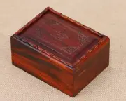 Rosewood Carved Lotus Box Cremation Urn Pet Hair Ashes Memoria Keepsake Box