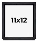 11x12 Shadow Box Frame Black | 1 Inches Deep Real Wood Farmhouse Shadowbox Displ