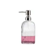 Circleware - Vintage Retro Optic Square Clear Glass Soap Pump 380ml
