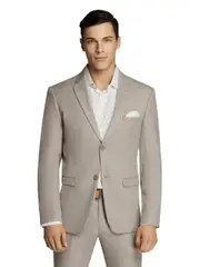 Poly Wool Fawn Formal Suit