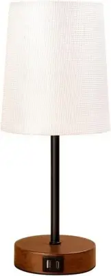 Touch Control Table Lamp Modern USB & Type-C Bedside Lamp with, Dimmable Table L