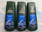 LOT (3) IRISH SPRING MOISTURE BLAST MOISTURIZING FACE + BODY WASH 20 FL OZ