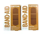 Band-Aid OUR TONE BR45 Bandages Flexible Fabric Assorted 30ct ( 2 boxes )