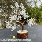 Handcrafted Tree of Life, Crystal Quartz Gem Display, Genuine Spiritual Healing