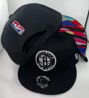 NBA Brooklyn NETS Flat Brim CAP Black 9FIFTY Snapback Oz seller, Fast Postage