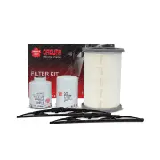 Sakura Front Wiper Blades & Filter Service Kit for Ford Courier PG PH 2.5L Round