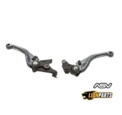 ASV Grey Shorty Brake and Clutch Lever Set For Kawasaki Ninja 1000 2010-2016