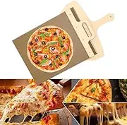 Sliding Pizza Peel - 12 inch Pizza Paddle with Handle and Baking Cloth Non-Stick Pizza Peel for Bread Dough Transfer Kitchen Essential Baking Pizza Slider Paddle for Ovens