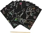UPKOCH 1 Set Scratch Painting Cards of DIY Graffiti Tool Safe Premium Scratch Paper for Creative Fun for Classroom Kindergarten Activities