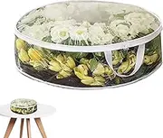 Huayeex Wreath Storage Box | Transparent Seasonal Wreath Bag | Dustproof Halloween Christmas Wreath Storage Container, Garland Decor Organizer Bag with Handle
