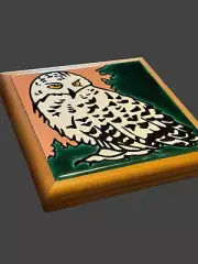 White Snowy Owl Tile Trivet Wall Art Dave And Barbara Tile Art, Inc Tallahassee