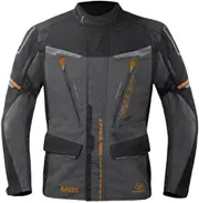 Germot Argos waterproof Motorcycle Textile Jacket, black-grey-brown, Size S for Men Black Grey Brown
