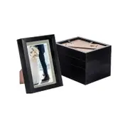 Nicola Spring 5 Piece 5 x 7" 3D Shadow Box Photo Frame Set - Craft Display Picture Frame with 4 x 6" Mount - Black