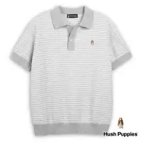 在飛比找momo購物網優惠-【Hush Puppies】男裝 線衫 配色織紋polo領線