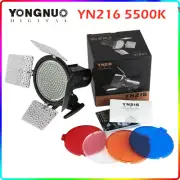 YONGNUO YN216 Pro Dimmable 5500K LED Video Light Camera Shoot+4 Color Plates