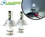 LiteSync H4 LED Headlight Bulbs Kit 6000K perfect beam Low High For Smart Cars (for: Smart)