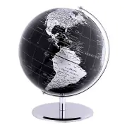ANNOVA Metallic World Globe Black – Educational/Geographic/Modern Desktop