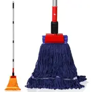 Commercial Mop Heavy Duty Industrial Mop with 77inch Long Handle, Looped-End ...
